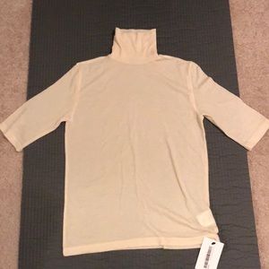 Oak and Fort cream mid-sleeve crewneck